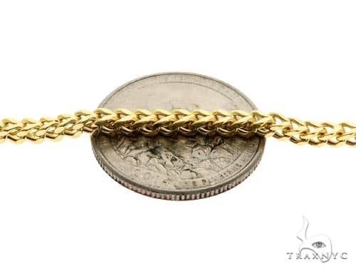 10K Yellow Gold Hollow Franco Link Chain 20 Inches 3.2mm 70577 - Image 3
