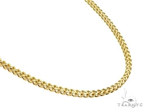 14K Yellow Gold Hollow Franco Link Chain 22 Inches 3.2mm 70567 - Image 2