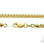 14K Yellow Gold Hollow Franco Link Chain 22 Inches 3.2mm 70567 - Image 4