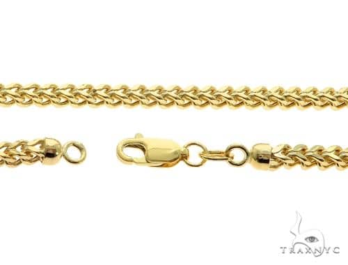 14K Yellow Gold Hollow Franco Link Chain 22 Inches 3.2mm 70567 - Image 4