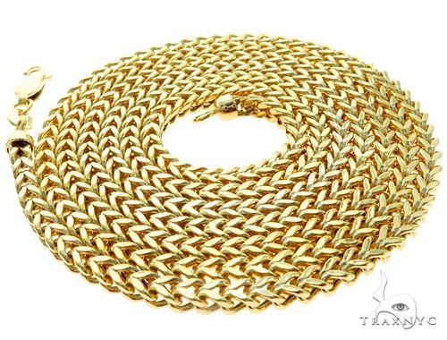 10k Yellow Gold Hollow Franco Link Chain 28 Inches 2.8mm 61590 - Image 4