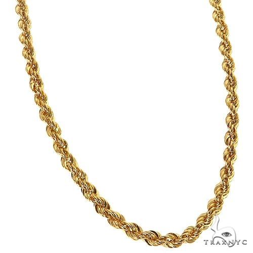 10K Yellow Gold Hollow Rope 26 Inches 2.5mm 65929 - Image 2