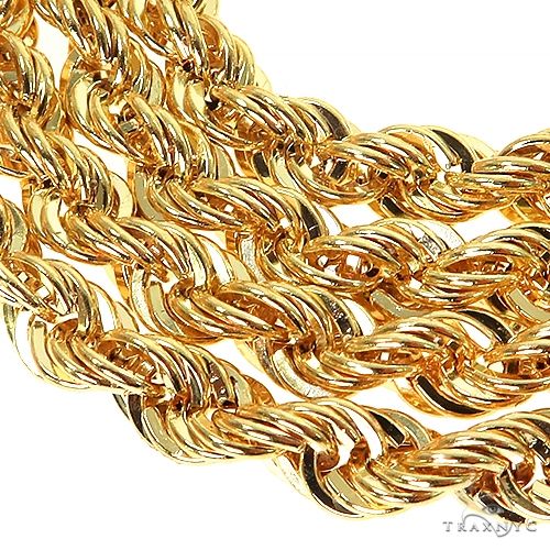 10K Yellow Gold Hollow Rope Chain 20 Inches 3.8mm   66622 - Image 5