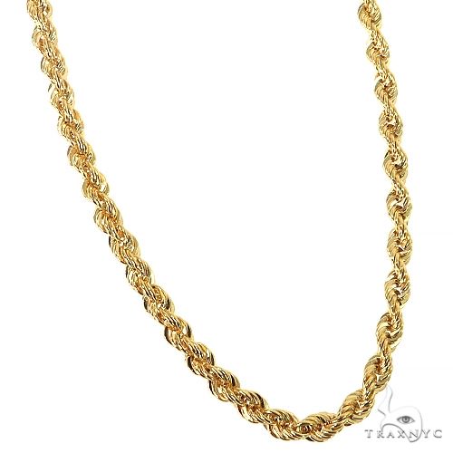 10K Yellow Gold Hollow Rope Chain 30 Inches 3.8mm   66627 - Image 2