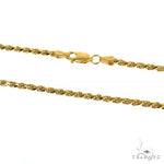 10K Yellow Gold Hollow Rope Link Chain 22 Inches 3mm   63422 - Image 3