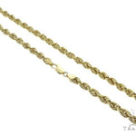 10k Yellow Gold Hollow Rope Link Chain 24 Inches 3.8mm 63391 - Image 1