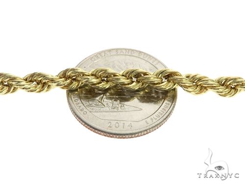 10k Yellow Gold Hollow Rope Link Chain 24 Inches 4.8mm 63385 - Image 3