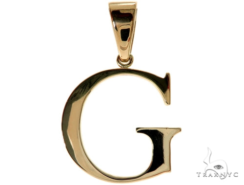 10K Yellow Gold Initial 'G' Pendant 58461 - Image 1