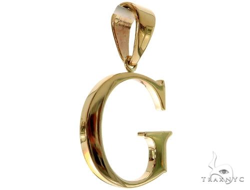 10K Yellow Gold Initial 'G' Pendant 58461 - Image 2