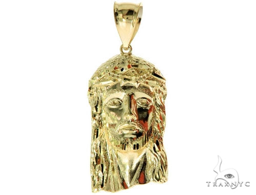 10K Yellow Gold Jesus Pendant L 57113 - Image 1