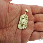 10K Yellow Gold Jesus Pendant L 57113 - Image 5
