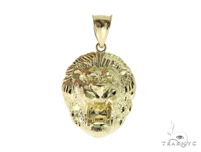 10K Gold Lion Head Pendant 56882 - Image 1