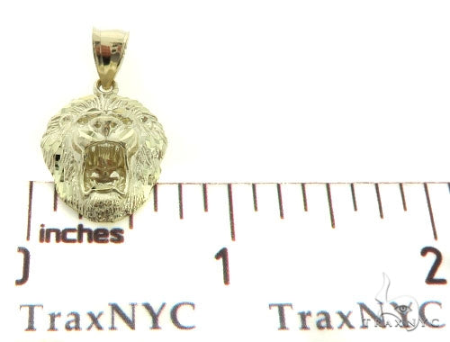 10K Gold Lion Head Pendant 56882 - Image 6