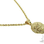 10K Yellow Gold Lion Head Pendant Set 66591 - Image 2