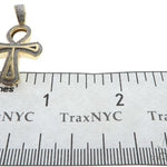 10K Gold Micro Pave Diamond Ankh Cross Crucifix 63627 - Image 7
