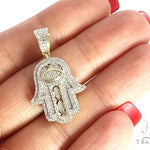 10K Gold Diamond Hamsa Pendant 63618