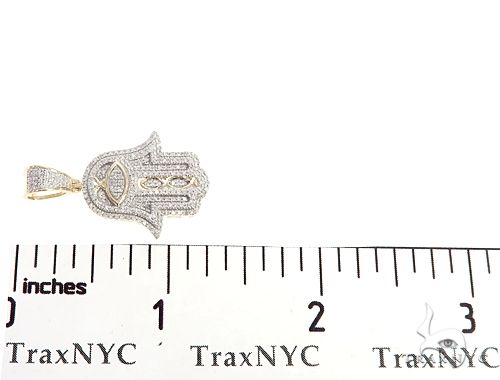 10K Gold Diamond Hamsa Pendant 63618