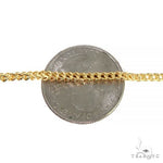 10K Yellow Gold Micro Pave Diamond Money Bag Dollar Sign Charm Pendant Franco Chain Set 66611 - Image 5