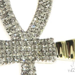 10K Gold Micro Pave Diamond Small Ankh Cross Crucifix 63611 - Image 3