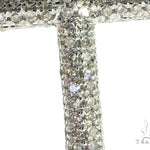 10K Gold Micro Pave Diamond Small Crowned Cross 63614 - Image 4