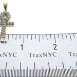 10K Gold Micro Pave Diamond Twisted Ankh Cross Crucifix 63617 - Image 7