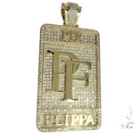 10K Yellow Gold Prong Diamond Custom Made Pie Flippa Pendant 63529 - Image 1