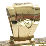 10K Yellow Gold Prong Diamond Custom Made Pie Flippa Pendant 63529 - Image 10