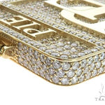 10K Yellow Gold Prong Diamond Custom Made Pie Flippa Pendant 63529 - Image 11