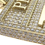 10K Yellow Gold Prong Diamond Custom Made Pie Flippa Pendant 63529 - Image 12