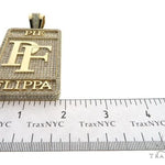 10K Yellow Gold Prong Diamond Custom Made Pie Flippa Pendant 63529 - Image 15