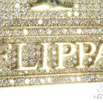 10K Yellow Gold Prong Diamond Custom Made Pie Flippa Pendant 63529 - Image 7