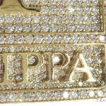 10K Yellow Gold Prong Diamond Custom Made Pie Flippa Pendant 63529 - Image 8