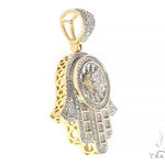 10K Gold Prong Diamond Mighty Eye of Providence Pendant 65322 - Image 2