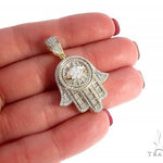 10K Gold Prong Diamond Mighty Eye of Providence Pendant 65322 - Image 5