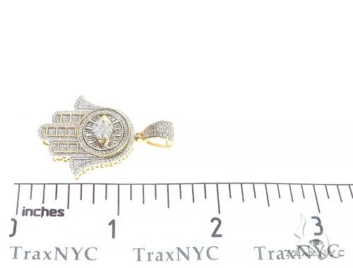 10K Gold Prong Diamond Mighty Eye of Providence Pendant 65322 - Image 7