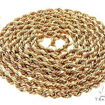 10k Yellow Gold Hollow Rope Link Chain 22 Inches 2mm 57275 - Image 3