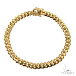 10K Yellow Gold Solid Miami Cuban Link Bracelet 8 Inches 7mm 70641 - Image 1