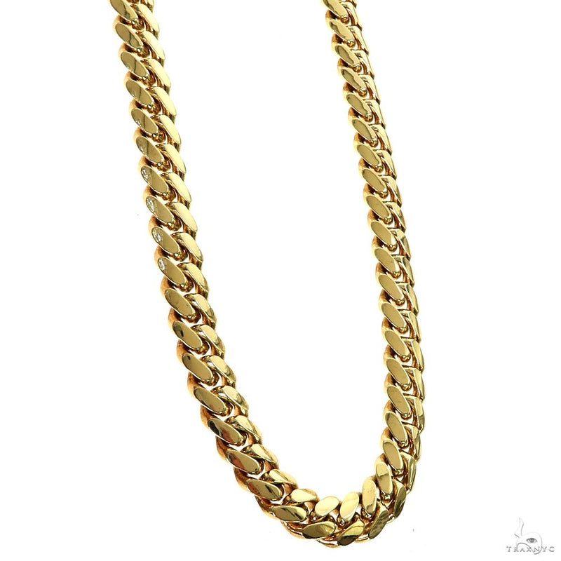10K Yellow Gold Solid Miami Cuban Link Chain 24 Inches 7mm   66416 - Image 2