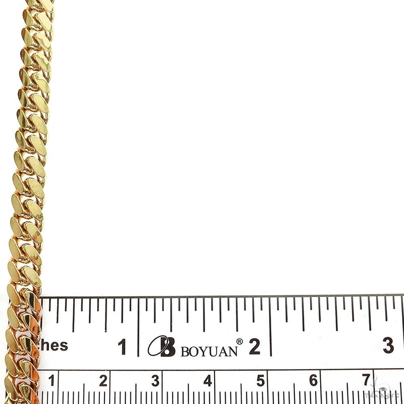 10K Yellow Gold Solid Miami Cuban Link chain 26 Inches 7mm   66417 - Image 6