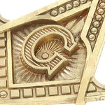 10K Yellow Gold Square and Compasses Masonic Instruments Charm Pendant 61782 - Image 4