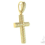 10K Yellow Gold Tension Diamond Cross 65877 - Image 2