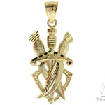10K Gold Three Daggers Pendant 57100 - Image 1