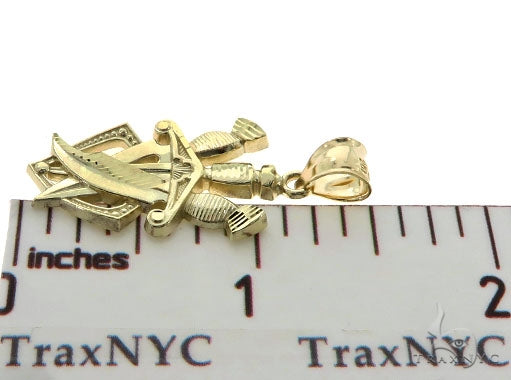 10K Gold Three Daggers Pendant 57100 - Image 7
