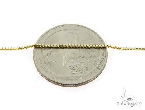 10K Yellow Gold Tooth Pendant Box Link Chain Set 57226 - Image 11