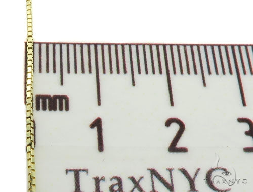 10K Yellow Gold Tooth Pendant Box Link Chain Set 57226 - Image 13