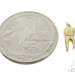 10K Yellow Gold Tooth Pendant Box Link Chain Set 57226 - Image 6