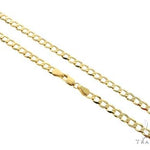 14k Yellow Gold Hollow Cuban Curb Link Chain 18 Inches 5mm   65455 - Image 1