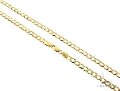 14k Yellow Gold Hollow Cuban Curb Link Chain 18 Inches 5mm   65455 - Image 1