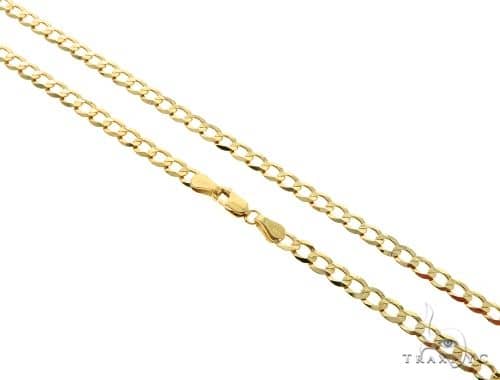 14k Yellow Gold Hollow Cuban Curb Link Chain 18 Inches 5mm   65455 - Image 1