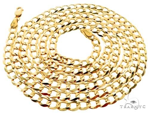 14k Yellow Gold Hollow Cuban Curb Link Chain 18 Inches 5mm   65455 - Image 3